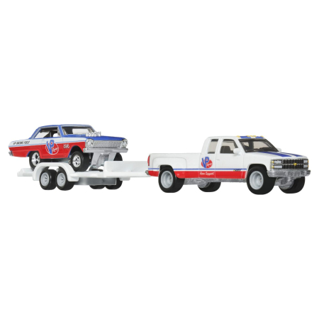 HOT WHEELS TRANSPORTATOR CHEVY SILVERADO 3500 88 CU MASINUTA CHEVY NOVA 63 SCARA 1:64 [1]