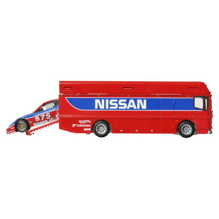HOT WHEELS TRANSPORTATOR EURO HAULER CU MASINUTA NISSAN 300 ZX GTS SCARA 1:64 [3]