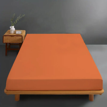 Huse de pat - Husă de pat bumbac 100 % tricot portocaliu