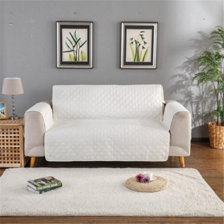 Textile pentru casă - Husa matlasata canapea 3 locuri, alb