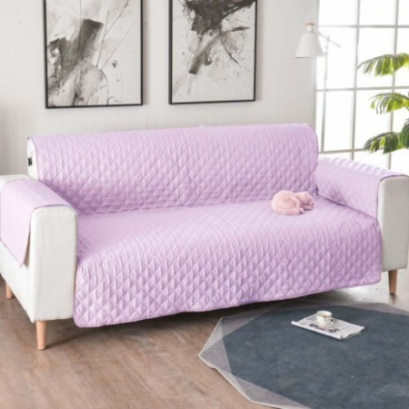 Textile pentru casă - Husa matlasata canapea 3 locuri, lila