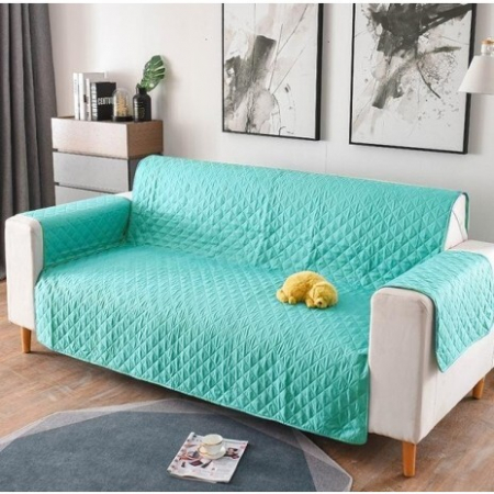 Textile pentru casă - Husa matlasata canapea 3 locuri, verde menta