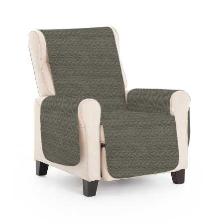 Textile pentru casă - Husa matlasata fotoliu, gri deschis