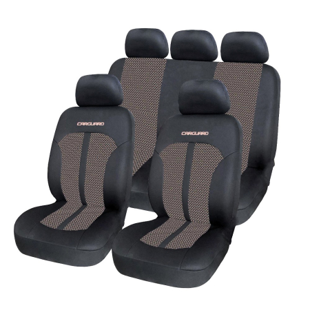 Huse auto universale - Huse universale premium pentru scaune auto bej+negru - CARGUARD