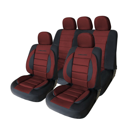 Huse auto universale - Huse universale premium pentru scaune auto rosu+negru - CARGUARD