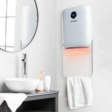 Articole pentru casă - Încălzitor de perete cu suport pentru prosoape - 800/2000W - 240V - alb