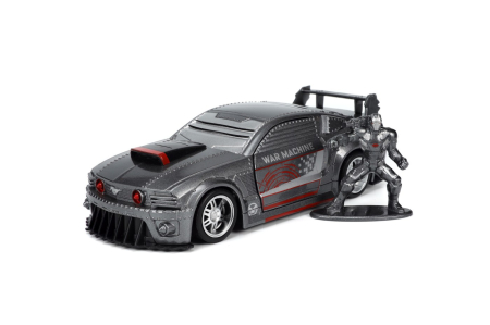 JADA MARVEL MASINUTA METALICA FORD MUSTANG SCARA 1:32 SI FIGURINA METALICA WAR MACHINE [2]