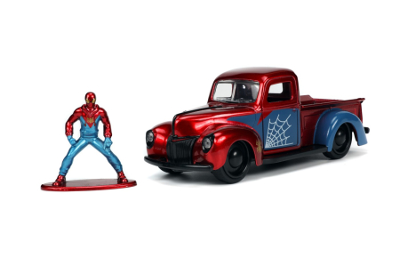 JADA MARVEL SET MASINUTA METALICA FORD PICK UP SCARA 1:32 SI FIGURINA METALICA SPIDER MAN [2]