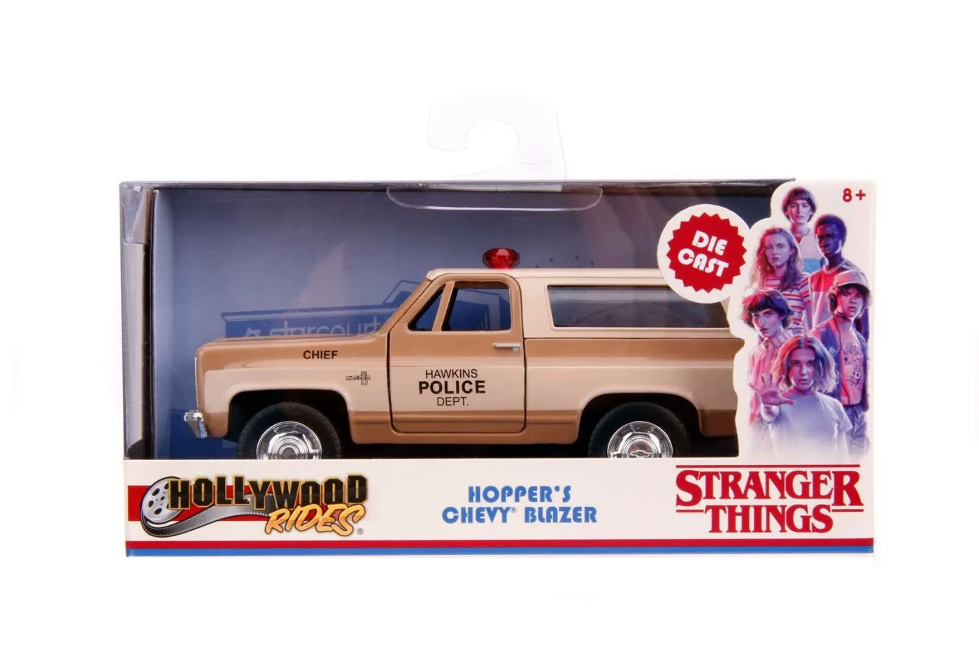 Mașinuțe, Motociclete, Elicoptere, Avioane - JADA STRANGER THINGS MASINUTA METALICA HOPPERS CHEVY K5 BLAZER SCARA 1 LA 32