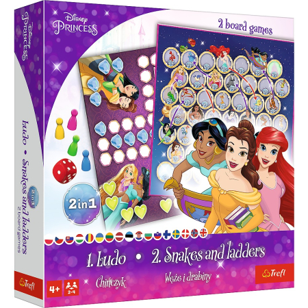 Puzzle - JOC DISNEY PRINCESS 2IN1 LUDO SI SERPISORI SCARI