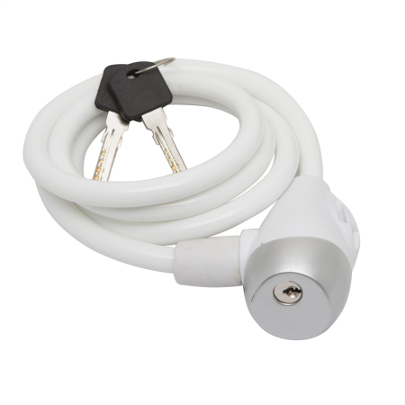 Articole pentru casă - Lacat bicicleta10 mm x 120 cmalb