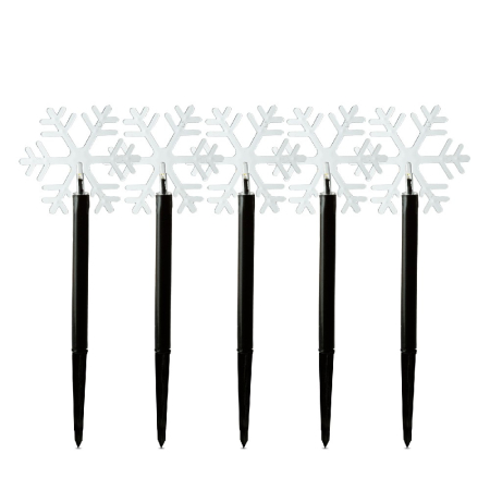 Lampă decorativă de exterior – 5 LED-uri – formă de fulg de gheață – 34,5 cm – alb cald – pe baterii AA [1]