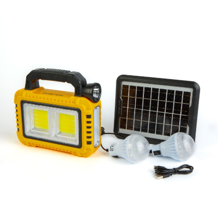 Articole pentru casă - Lampă multifuncțională de mână cu panou solar, USB-C, 6 moduri de iluminare, 8 LED-uri, 3600 mAh