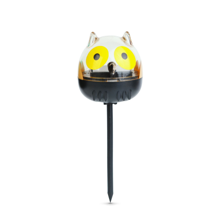 Lampă solară LED - bufniță - alb rece - verde - 150 x 50 x 50 mm [1]