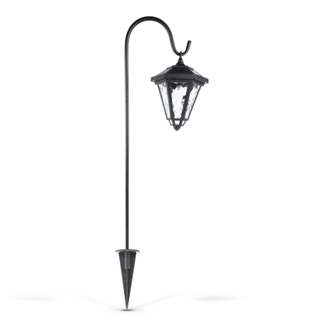 Lampa solară LED - felinar - 80 cm - negru - alb rece [1]