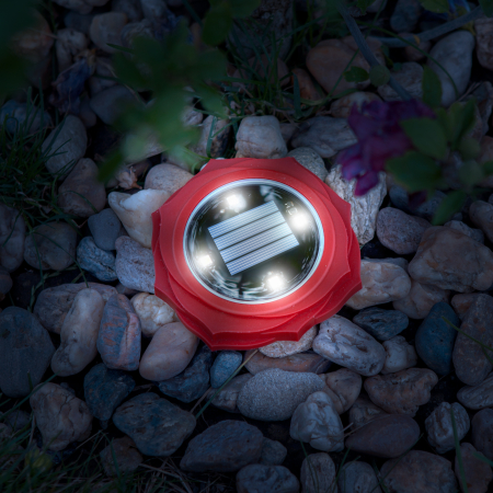 Lămpi solare - Lampă solară LED - roșu-alb rece - 11,5 x 2,3 cm