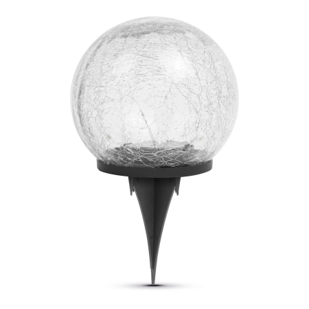 Lampă solară sferă sticlă - 15 cm - 20 LED alb cald [1]