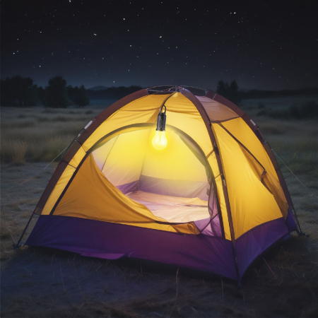 Lampa solară suspendată, formă bec, USB-C, 100 lumeni, 400 mAh [4]