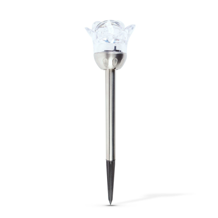 Lămpi solare - Lampă solară - trandafir - 1 LED RGB - 8 x 36,5 cm