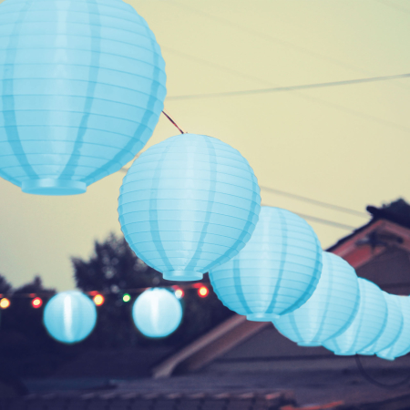 Grădină - Lampion LED - Albastru - 2 x AAA