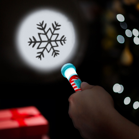 Articole pentru casă - Lanternă de Crăciun cu LED – 5 tipare luminoase – roșu/alb