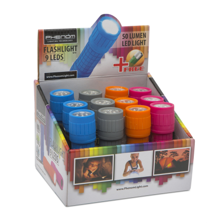 Lanternă LED cu baterii cadou, diverse culori PHENOM [1]