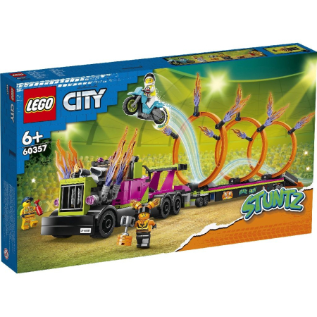 LEGO - LEGO CITY CAMION DE CASCADORIE SI PROVOCAREA CERCURILOR DE FOC 60357
