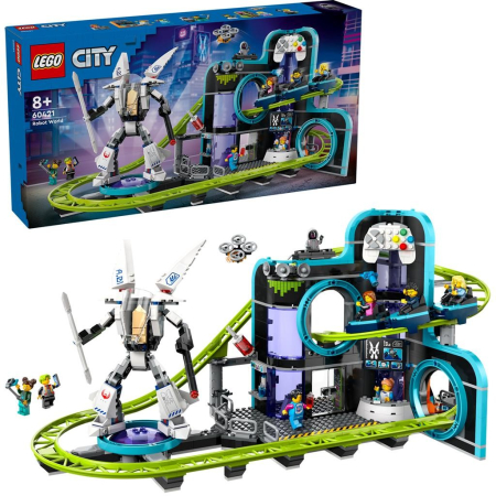 LEGO CITY PARC CU ROLLER-COASTER LUMEA ROBOTILOR 60421 [3]