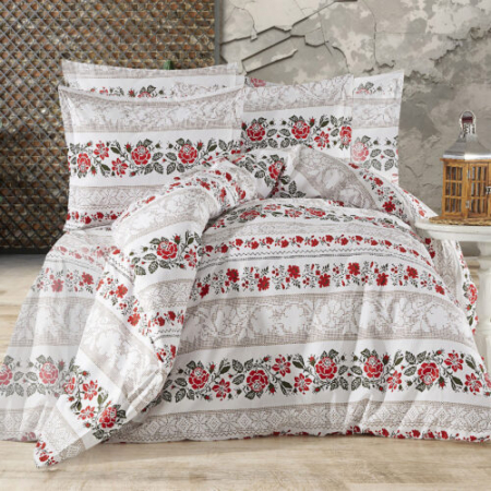 Textile pentru casă - Lenjerie de pat 100% bumbac king size (arhaic1)