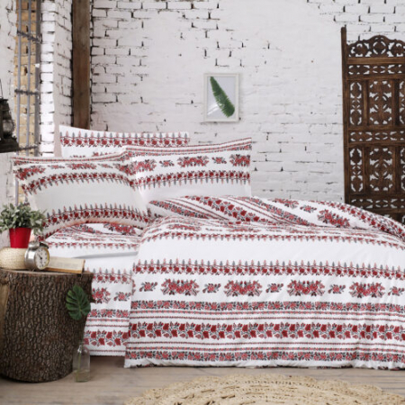 Textile pentru casă - Lenjerie de pat 100% bumbac king size (arhaic2)