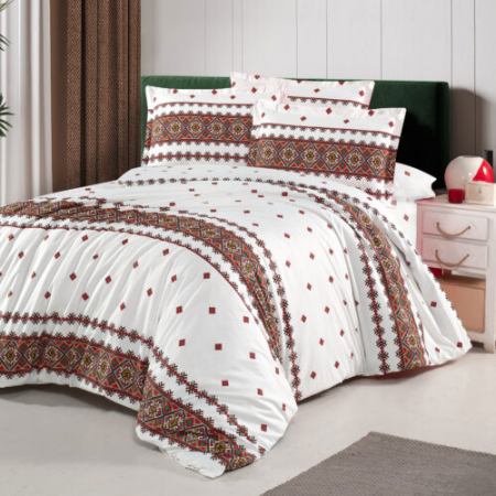 Textile pentru casă - Lenjerie de pat 100% bumbac king size (arhaic3)