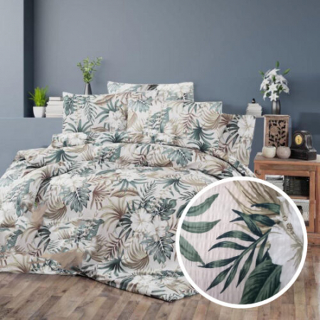 Textile pentru casă - Lenjerie de pat creponata 100% bumbac (crep15) cu husa