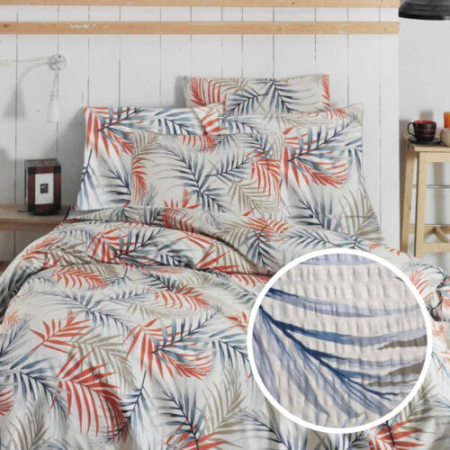 Textile pentru casă - Lenjerie de pat creponata 100% bumbac (crep16) cu husa