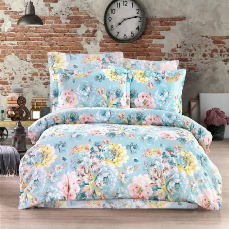 Textile pentru casă - Lenjerie de pat creponata 100% bumbac (crep33) cu husa