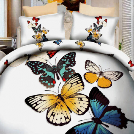 Textile pentru casă - Lenjerie de pat digital print 3d (butterflyes)