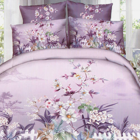 Textile pentru casă - Lenjerie de pat digital print 3d (flower garden)