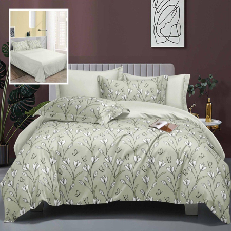 Lenjerii de pat - Lenjerie de pat elegance 6 piese cu cearșaf (lec1)