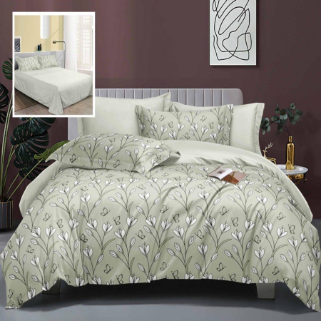 Textile pentru casă - Lenjerie de pat elegance 6 piese cu cearșaf (lec1)