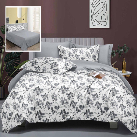 Lenjerii de pat - Lenjerie de pat elegance 6 piese cu cearșaf (lec11)