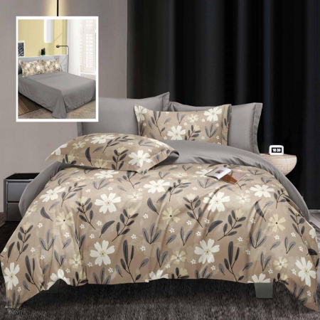 Textile pentru casă - Lenjerie de pat elegance 6 piese cu cearșaf (lec13)