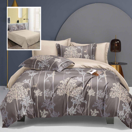 Textile pentru casă - Lenjerie de pat elegance 6 piese cu cearșaf (lec18)