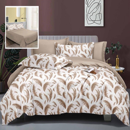 Textile pentru casă - Lenjerie de pat elegance 6 piese cu cearșaf (lec21)