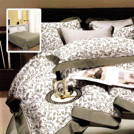 Textile pentru casă - Lenjerie de pat elegance 6 piese cu cearșaf (lec22)