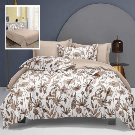 Textile pentru casă - Lenjerie de pat elegance 6 piese cu cearșaf (lec3)