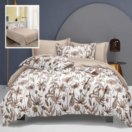 Lenjerii de pat - Lenjerie de pat elegance 6 piese cu cearșaf (lec3)