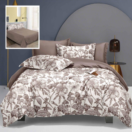 Textile pentru casă - Lenjerie de pat elegance 6 piese cu cearșaf (lec4)