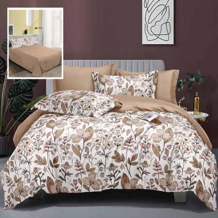 Textile pentru casă - Lenjerie de pat elegance 6 piese cu cearșaf (lec5)