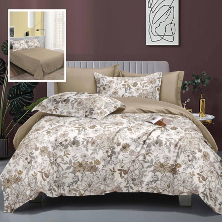 Lenjerii de pat - Lenjerie de pat elegance 6 piese cu cearșaf (lec6)