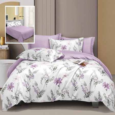 Textile pentru casă - Lenjerie de pat elegance 6 piese cu cearșaf (lec7)