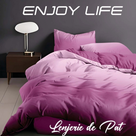 Textile pentru casă - Lenjerie de pat finet „enjoy life” aroma